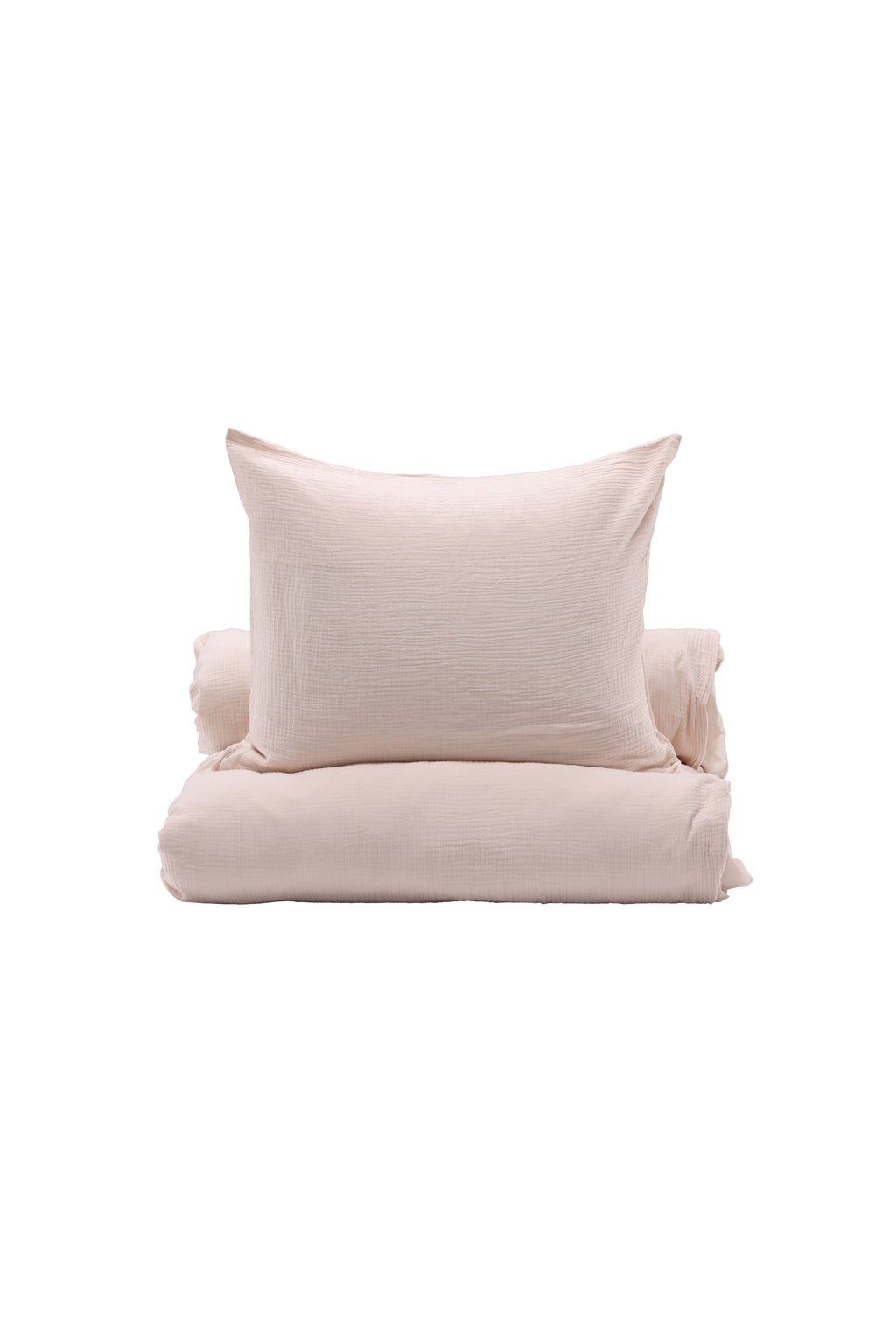 Mila påslakanset 200x150 + 50x60 cm ljusrosa bomullsmuslin