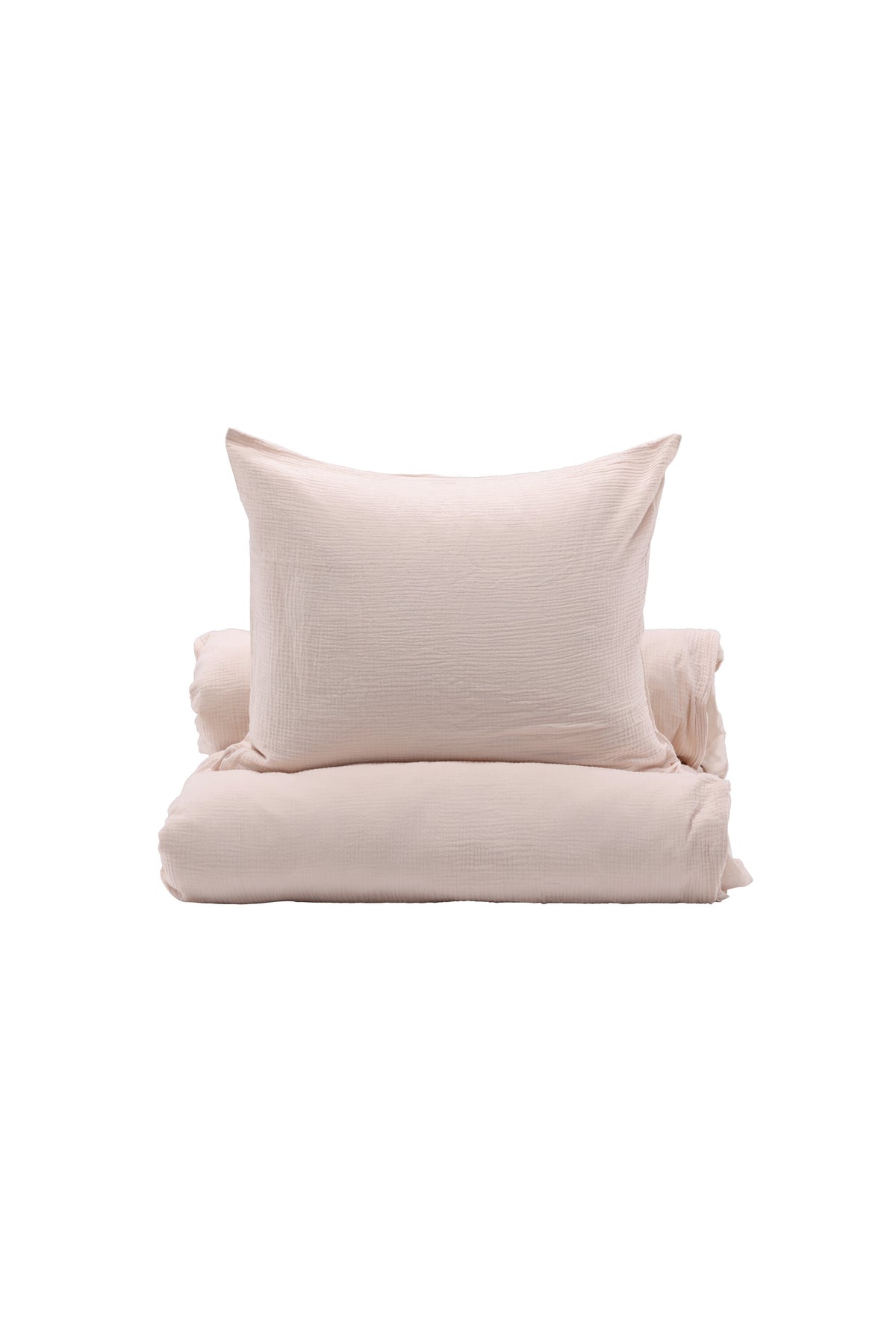 Mila påslakanset 200x150 + 50x60 cm ljusrosa bomullsmuslin