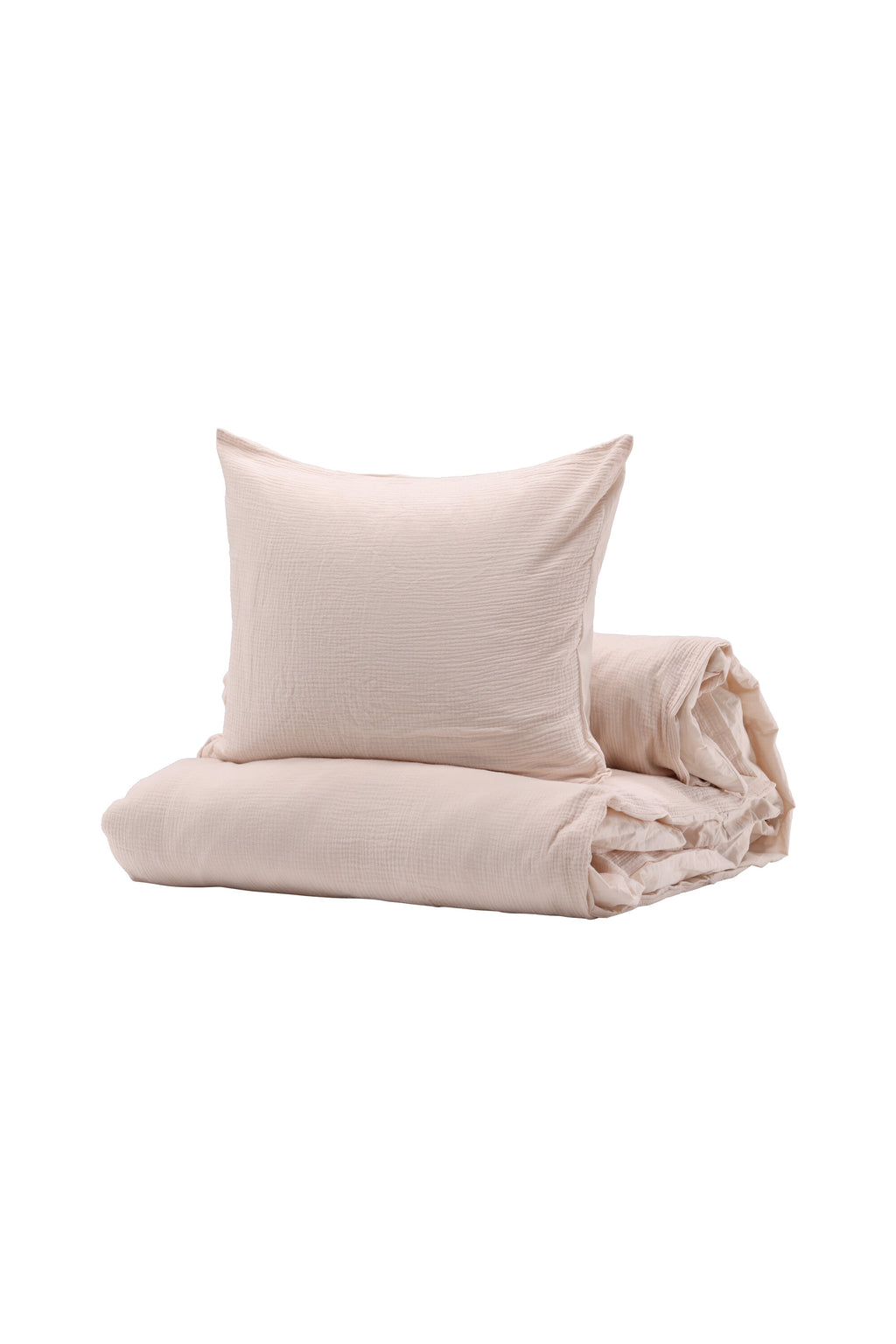 Mila påslakanset 200x150 + 50x60 cm ljusrosa bomullsmuslin
