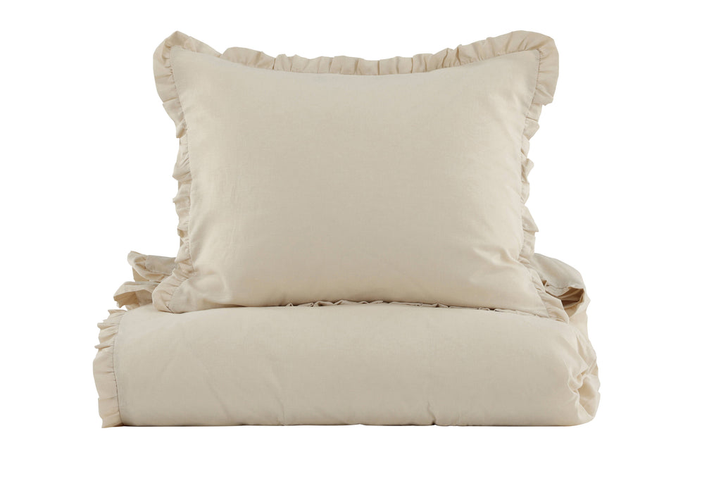 Lias påslakanset 150x200 cm beige bomull
