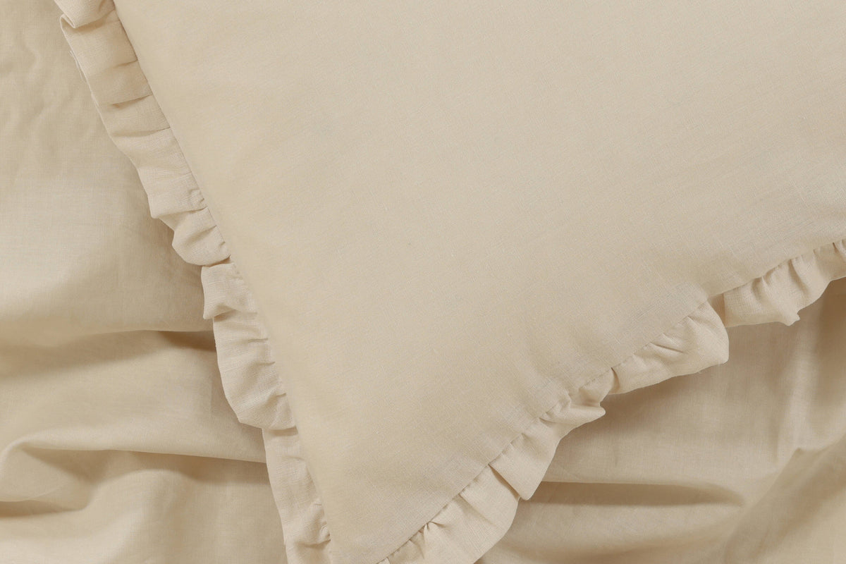 Lias påslakanset 150x200 cm beige bomull