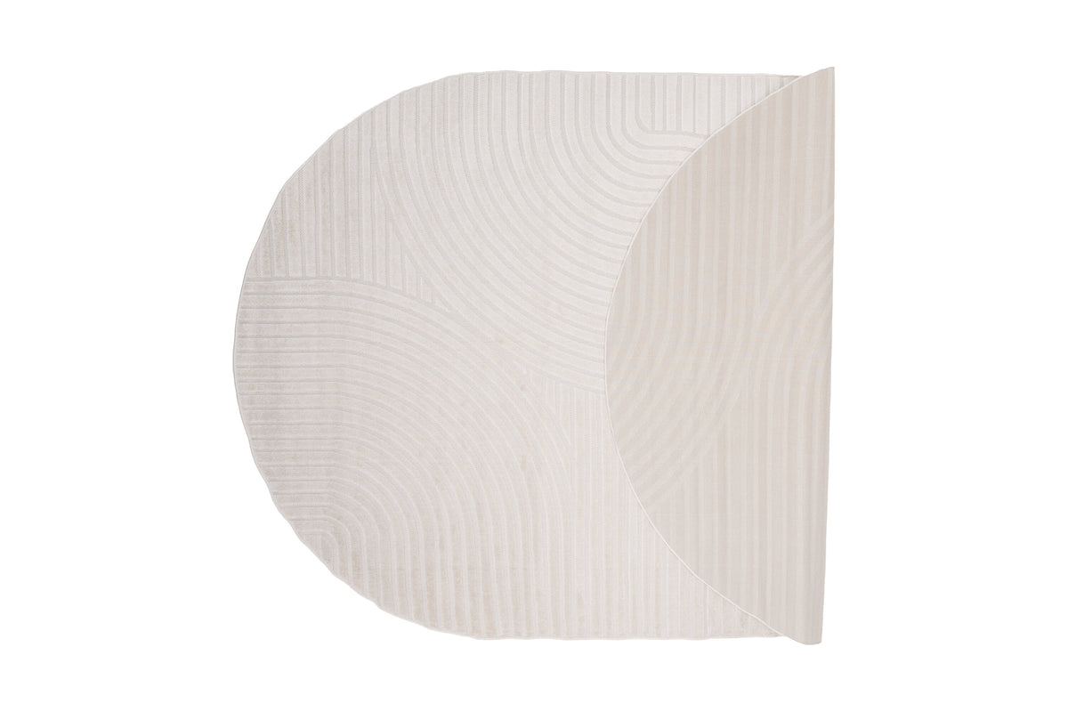 Vince Solar oval matta 340x240 cm vit