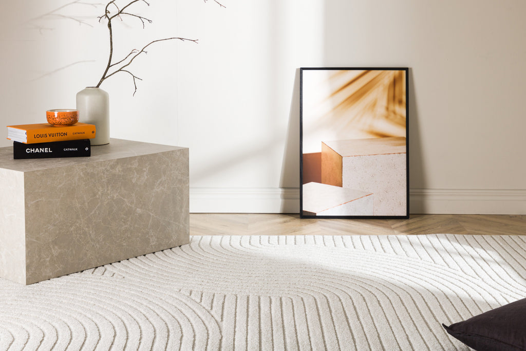 Vince Solar vardagsrumsmatta 340x240 cm vit