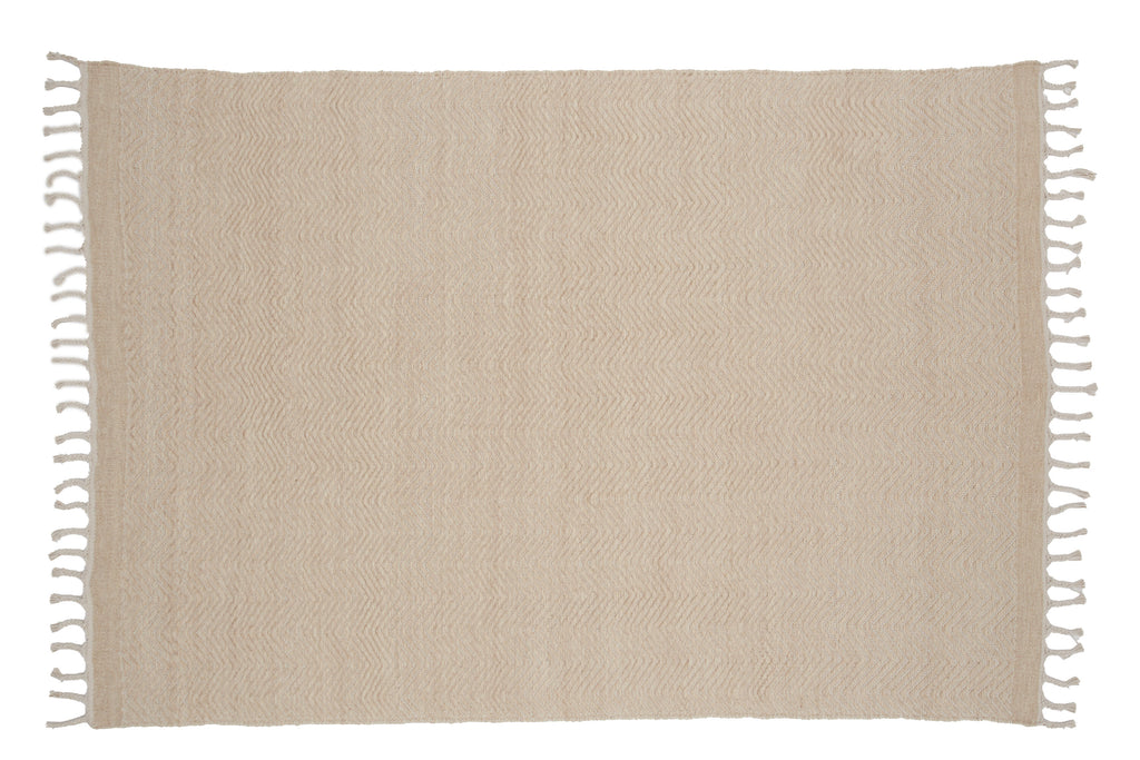 Loke matta i ull- och bomullsblandning 160x230 cm vit/beige