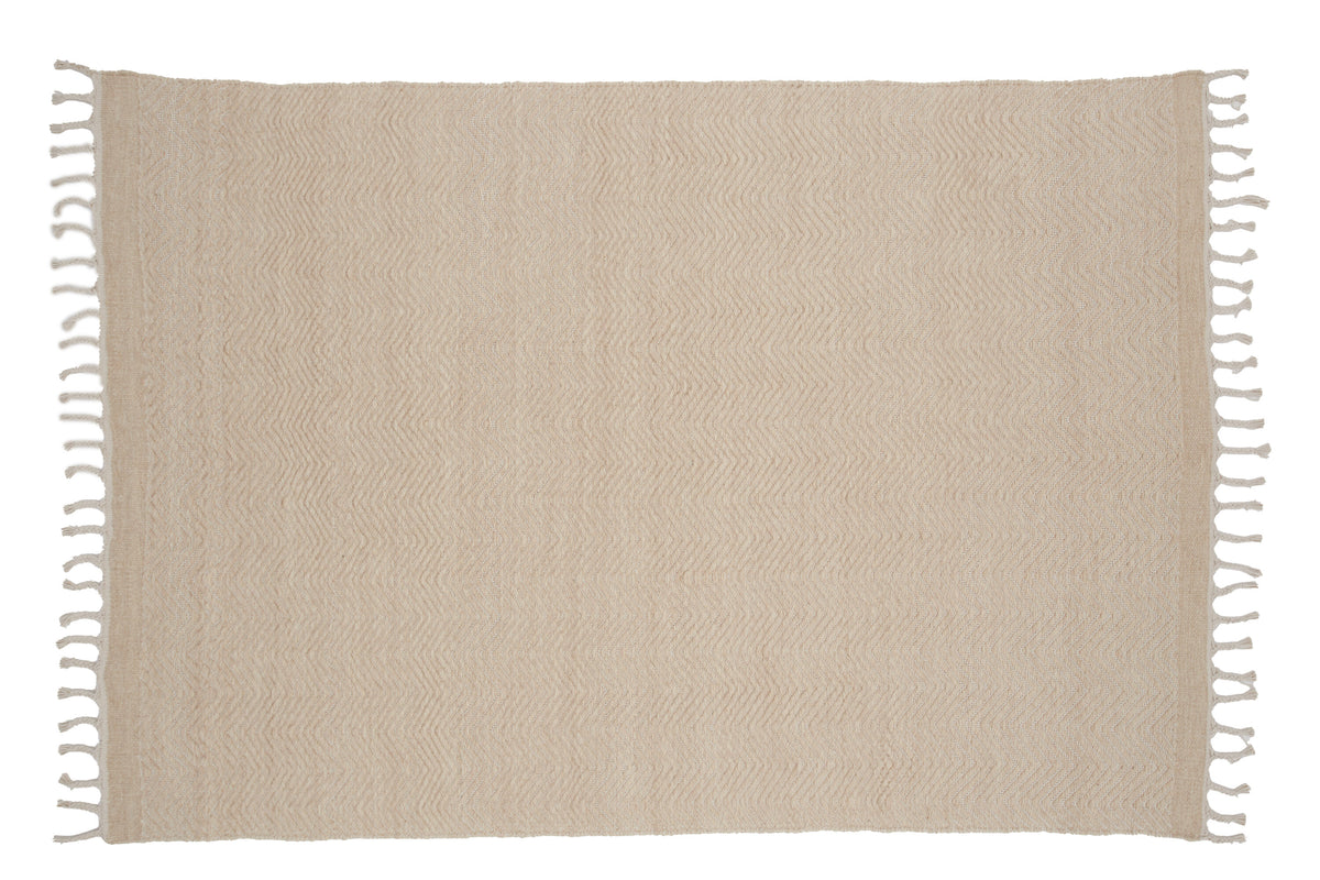 Loke matta i ull- och bomullsblandning 160x230 cm vit/beige