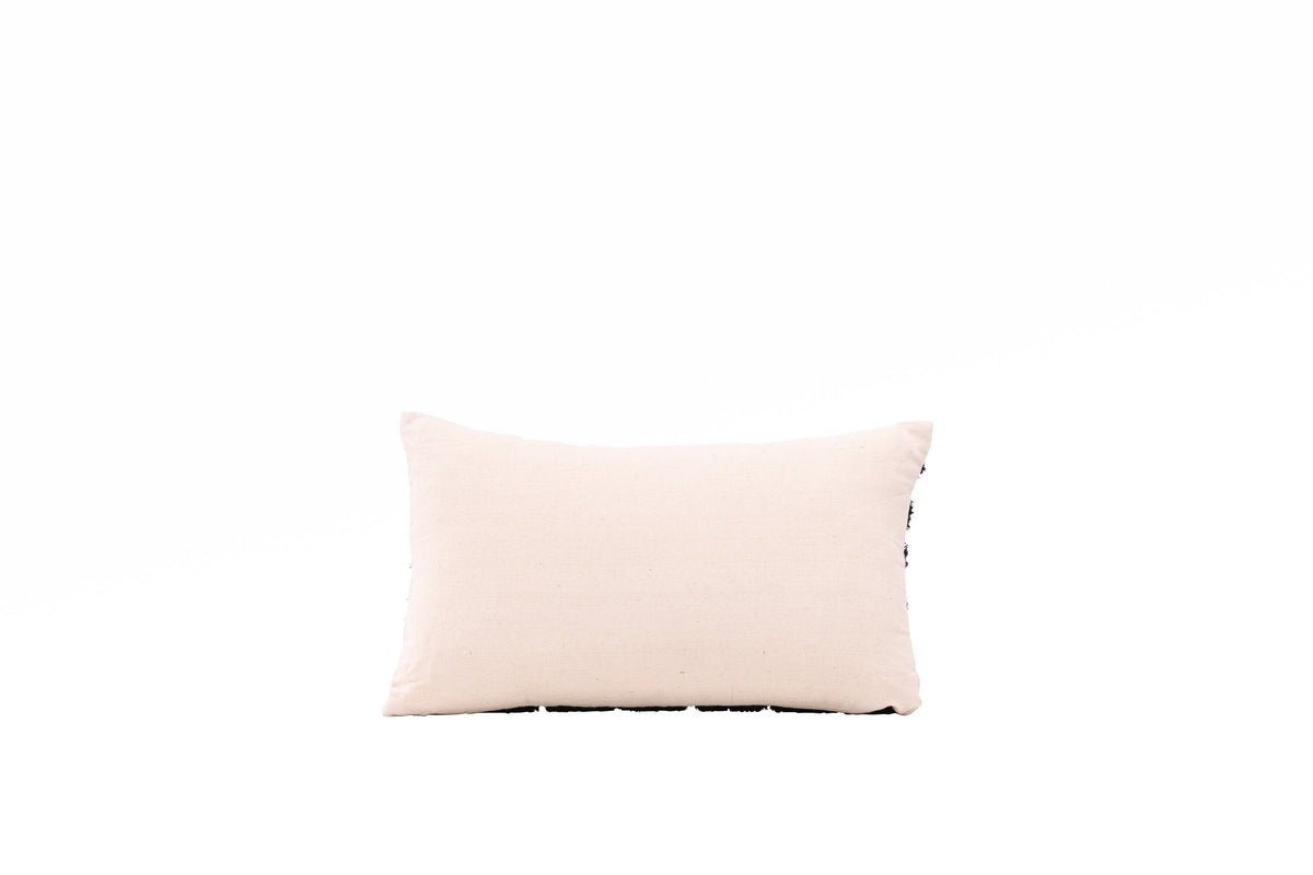 Lova kuddfodral 30x50 cm beige och svart tuftad polyester