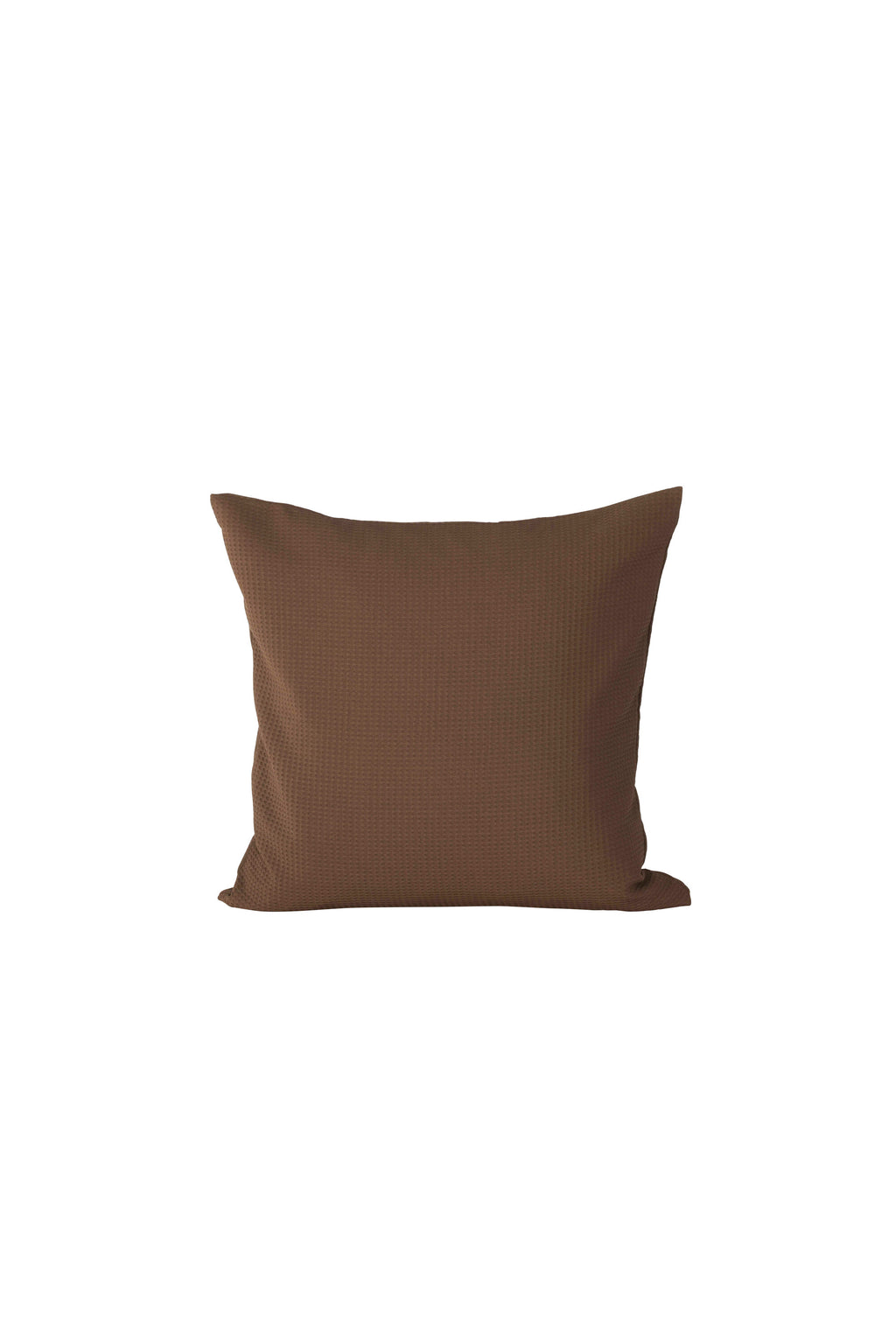 Celine kuddfodral 50x50 cm mörkbrun våffelvävd polyester