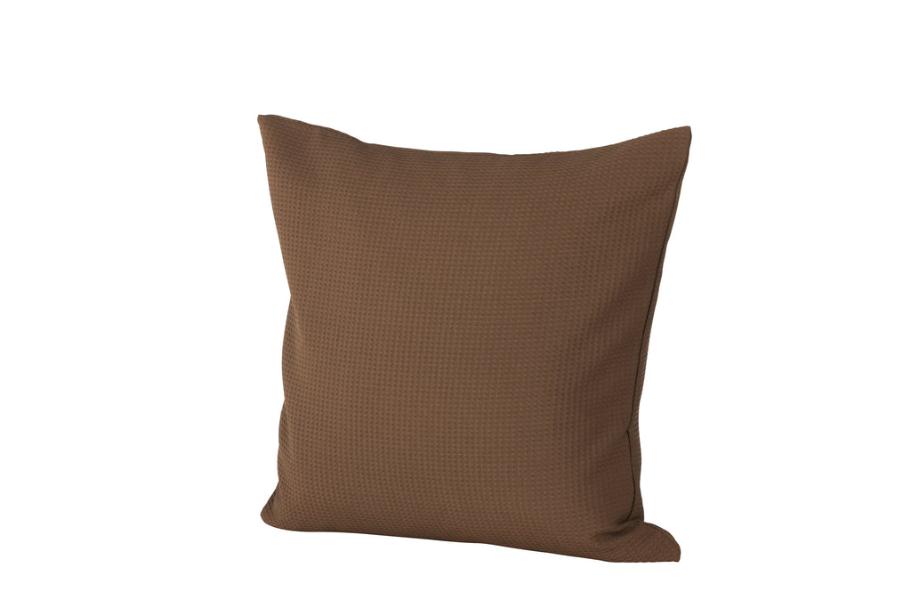 Celine kuddfodral 50x50 cm mörkbrun våffelvävd polyester