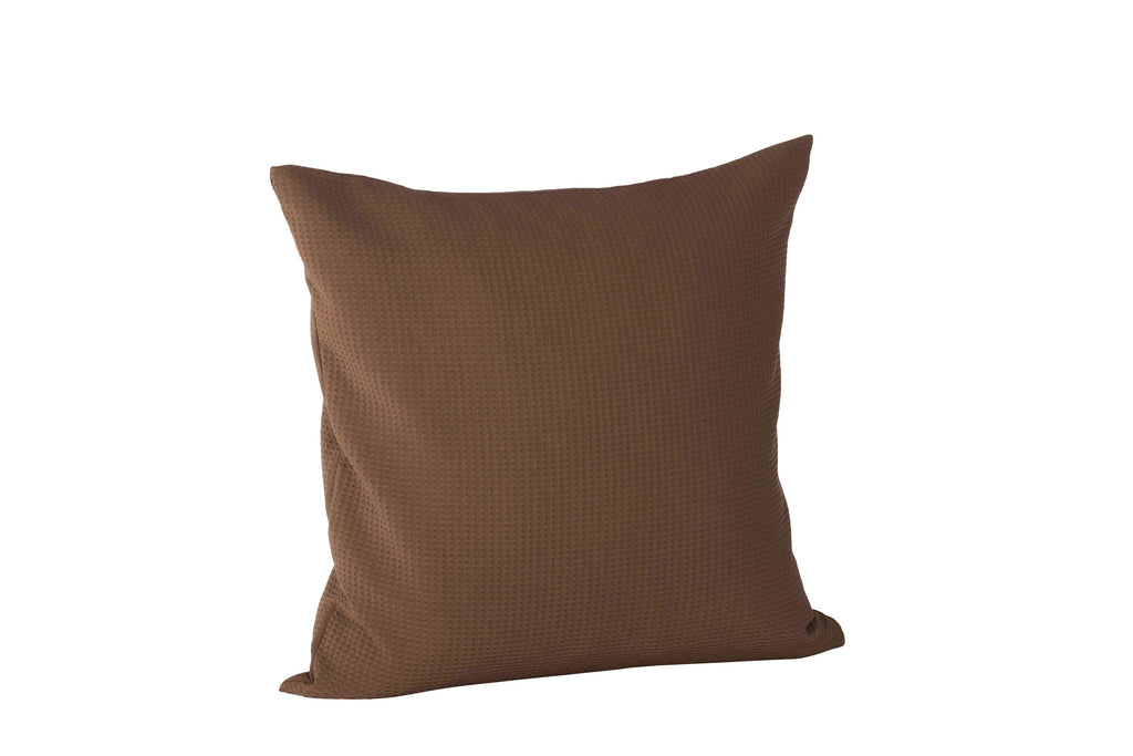 Celine kuddfodral 50x50 cm mörkbrun våffelvävd polyester