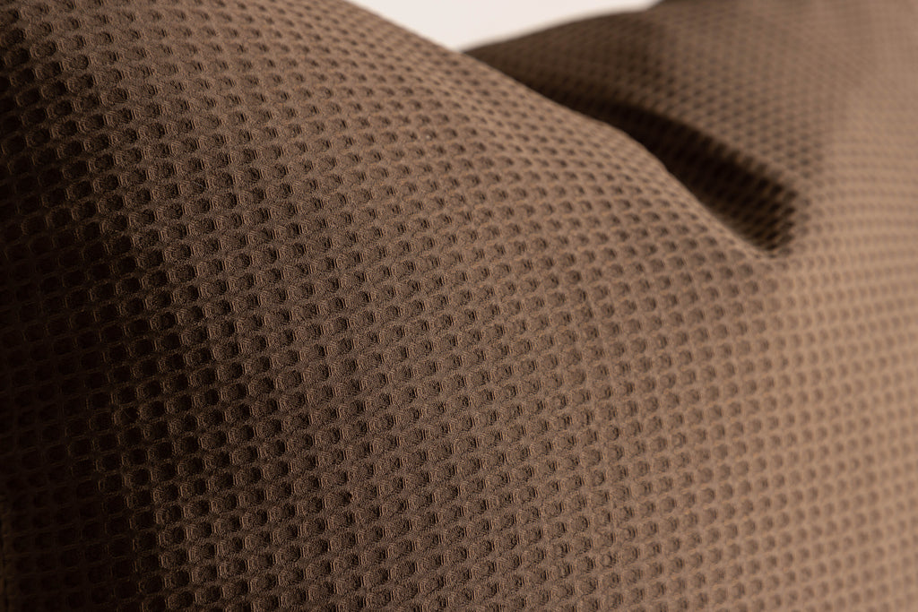 Celine kuddfodral 50x50 cm mörkbrun våffelvävd polyester
