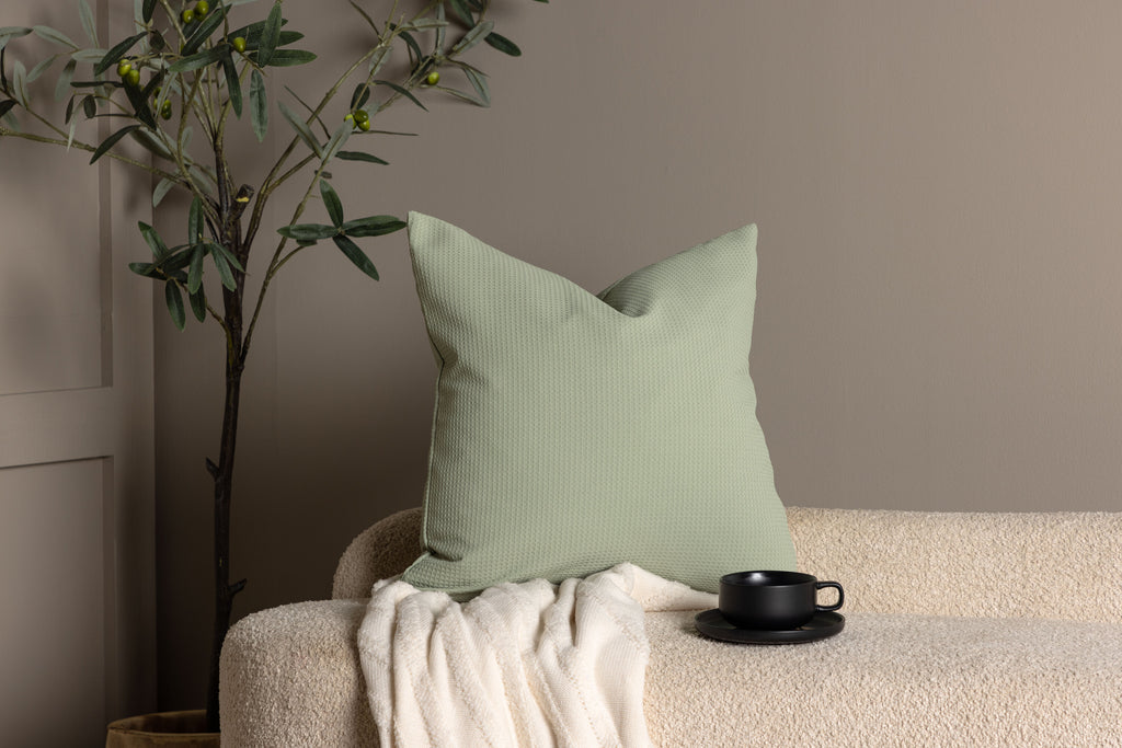Celine kuddfodral 50x50 cm mintgrön våffelvävd polyester