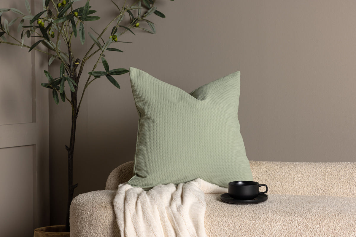 Celine kuddfodral 50x50 cm mintgrön våffelvävd polyester
