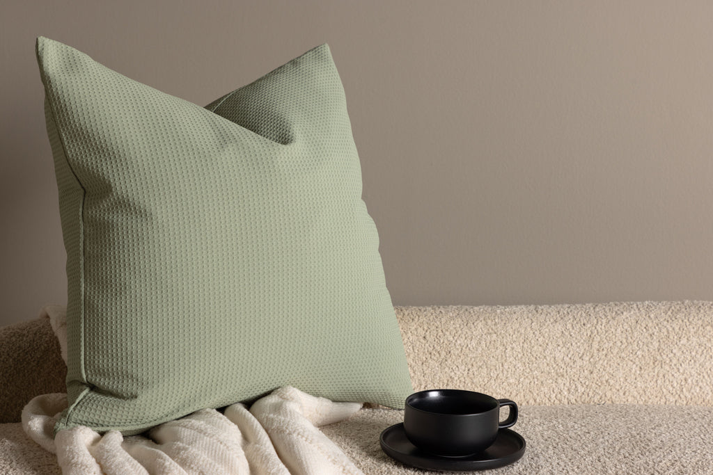 Celine kuddfodral 50x50 cm mintgrön våffelvävd polyester