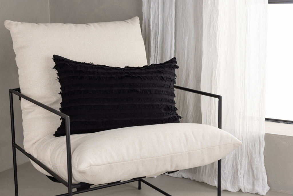 Edith kuddfodral 40x60 cm svart bomull