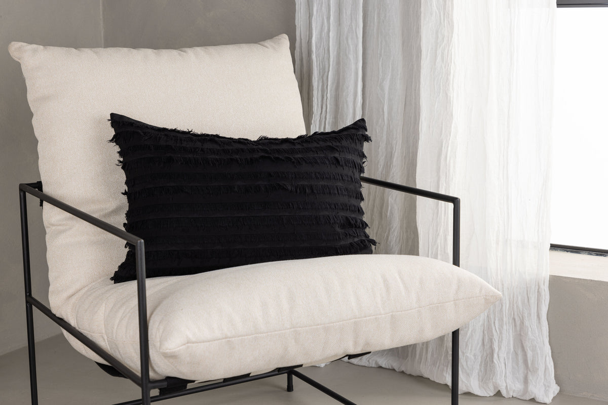 Edith kuddfodral 40x60 cm svart bomull