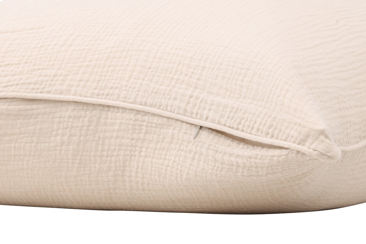 Tyra kuddfodral 60x60 cm beige bomullsmuslin