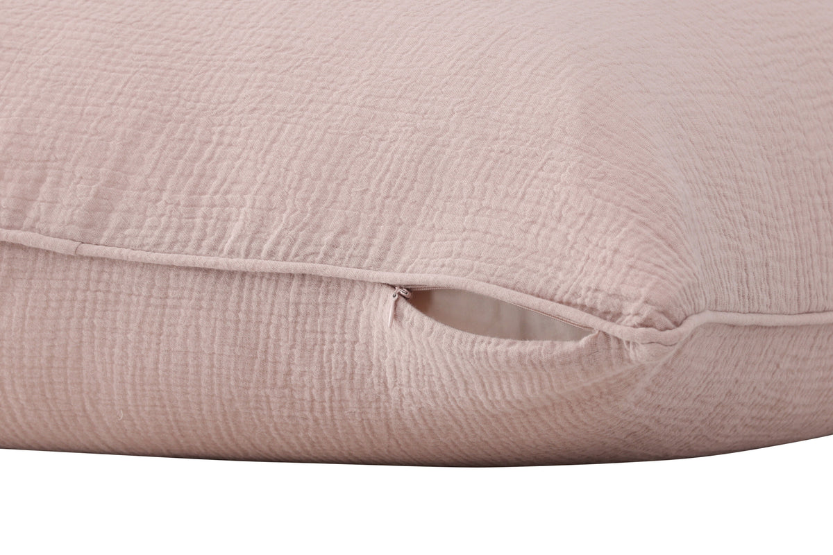Tyra kuddfodral 60x60 cm ljusrosa bomullsmuslin