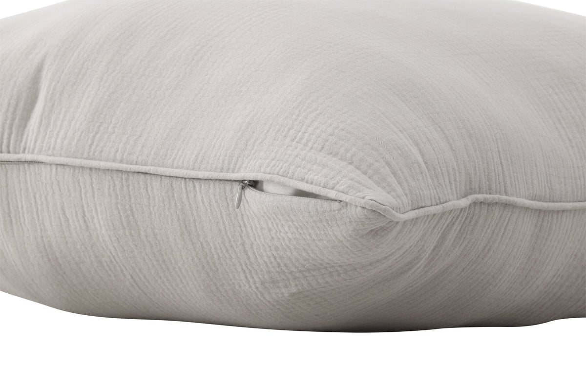 Tyra kuddfodral 60x60 cm grå bomullsmuslin