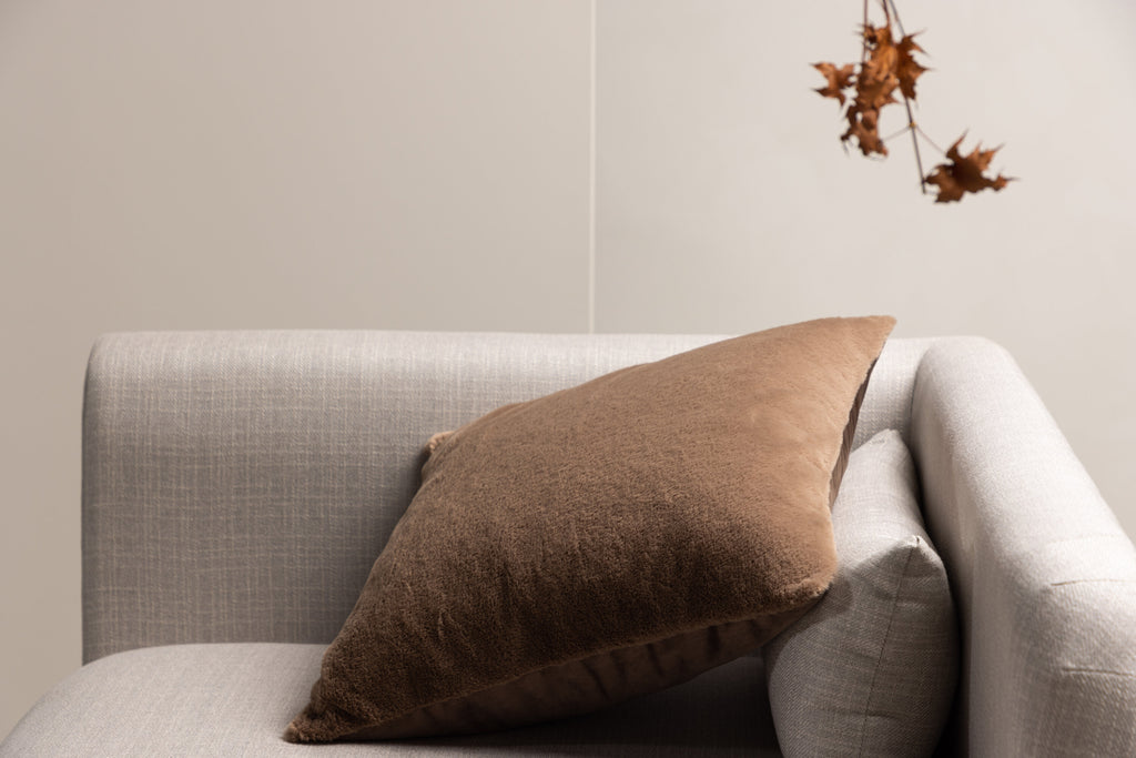 Thea kuddfodral 50x50 cm brun polyester