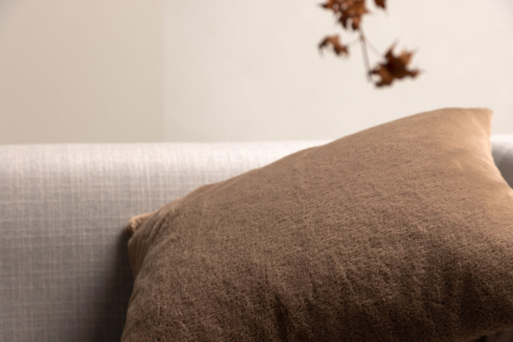 Thea kuddfodral 50x50 cm brun polyester