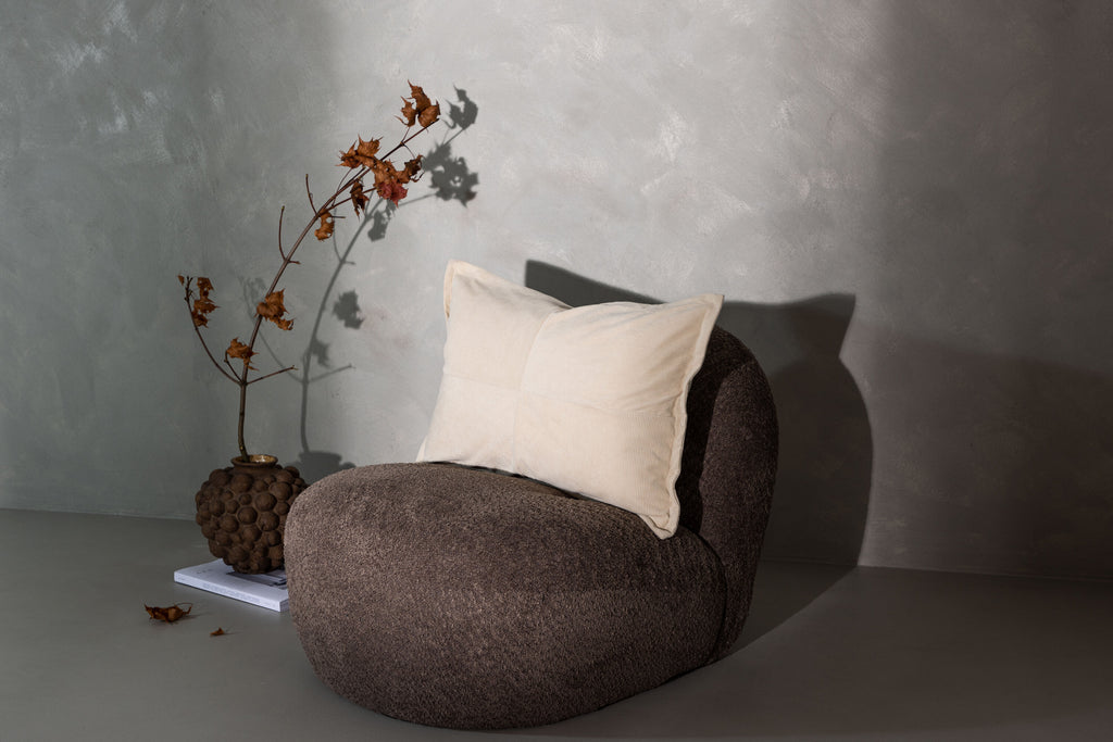 Lykke kuddfodral 40x60 cm i beige präglad sammet