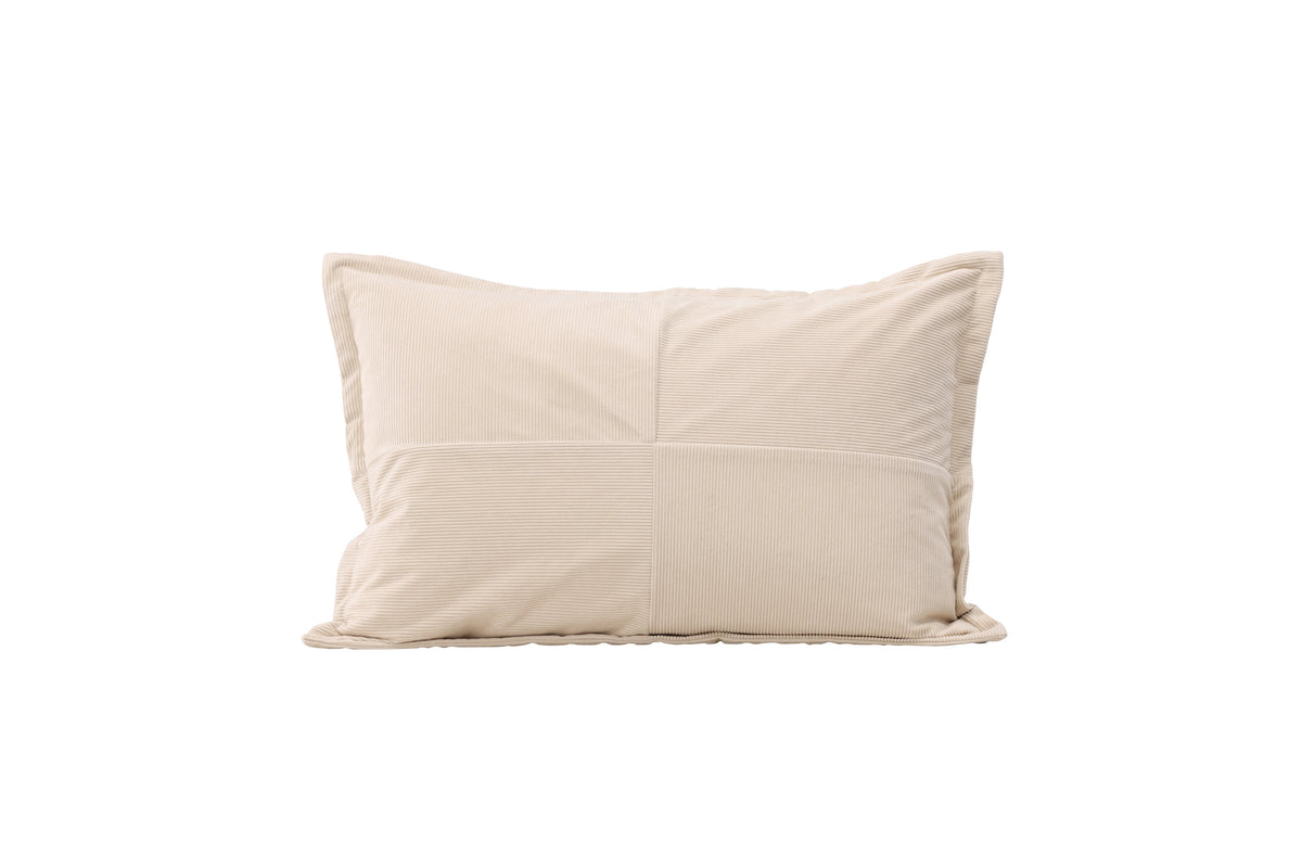 Lykke kuddfodral 40x60 cm i beige präglad sammet
