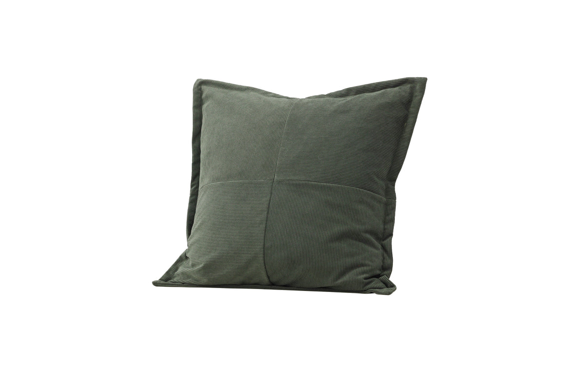 Lykke kuddfodral 50x50 cm i mörkgrön präglad sammet
