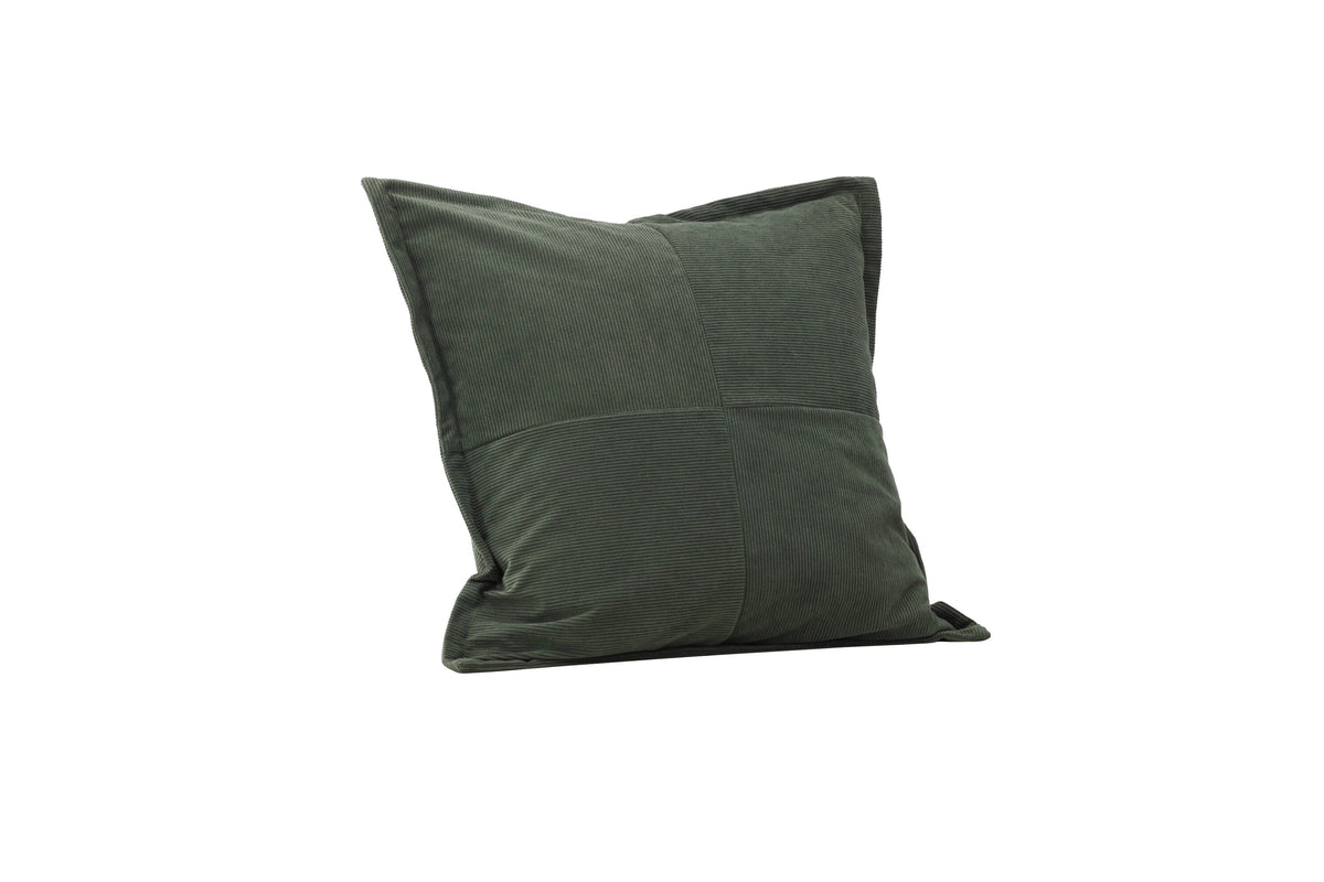 Lykke kuddfodral 50x50 cm i mörkgrön präglad sammet