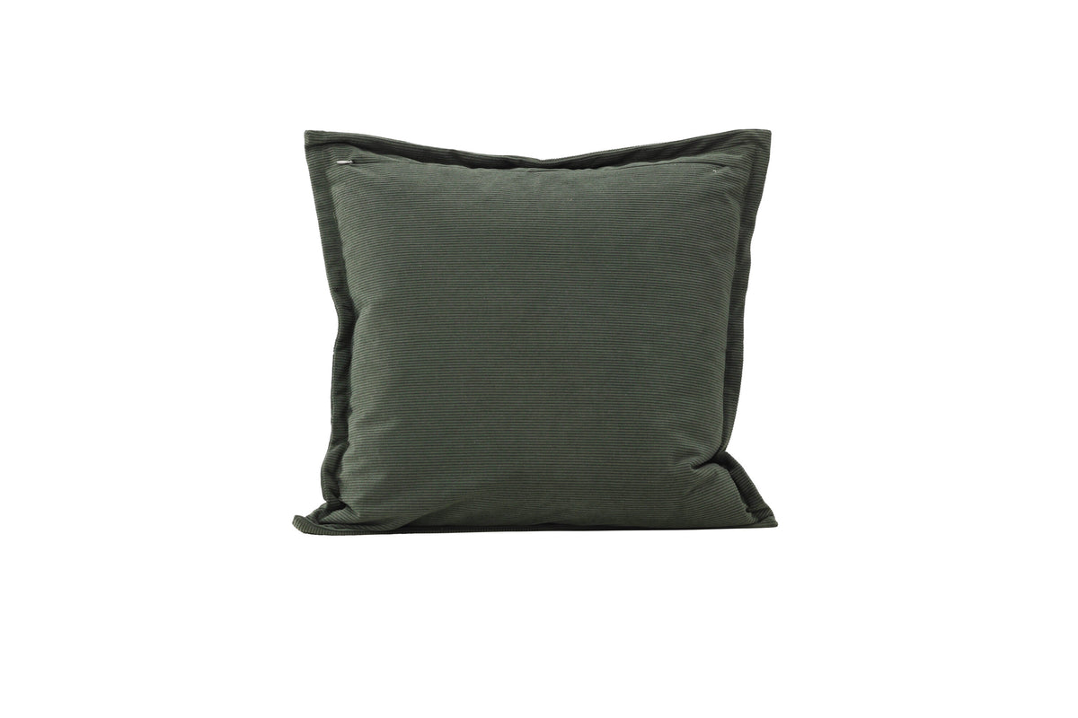 Lykke kuddfodral 50x50 cm i mörkgrön präglad sammet