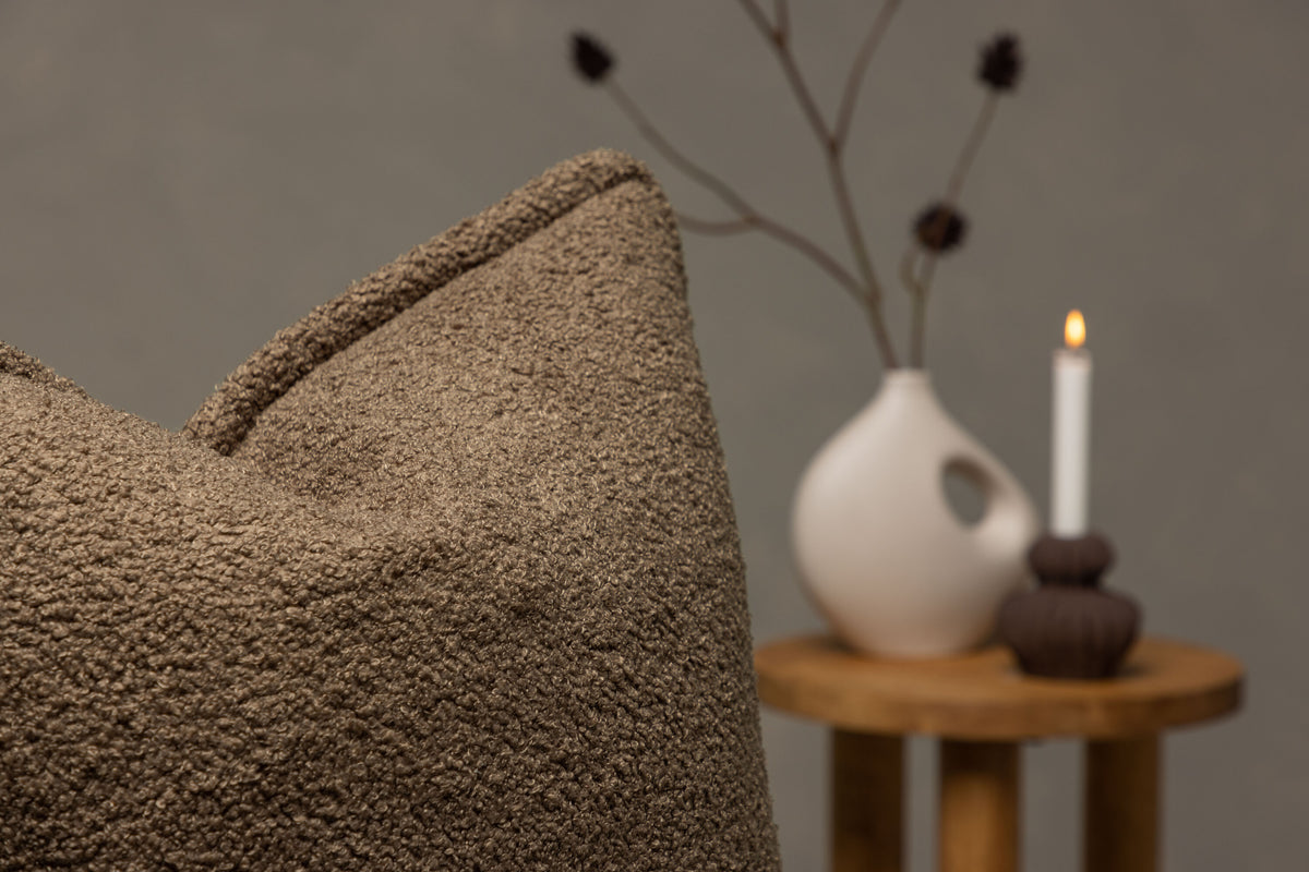 Tuva kuddfodral 60x60 cm brun teddy
