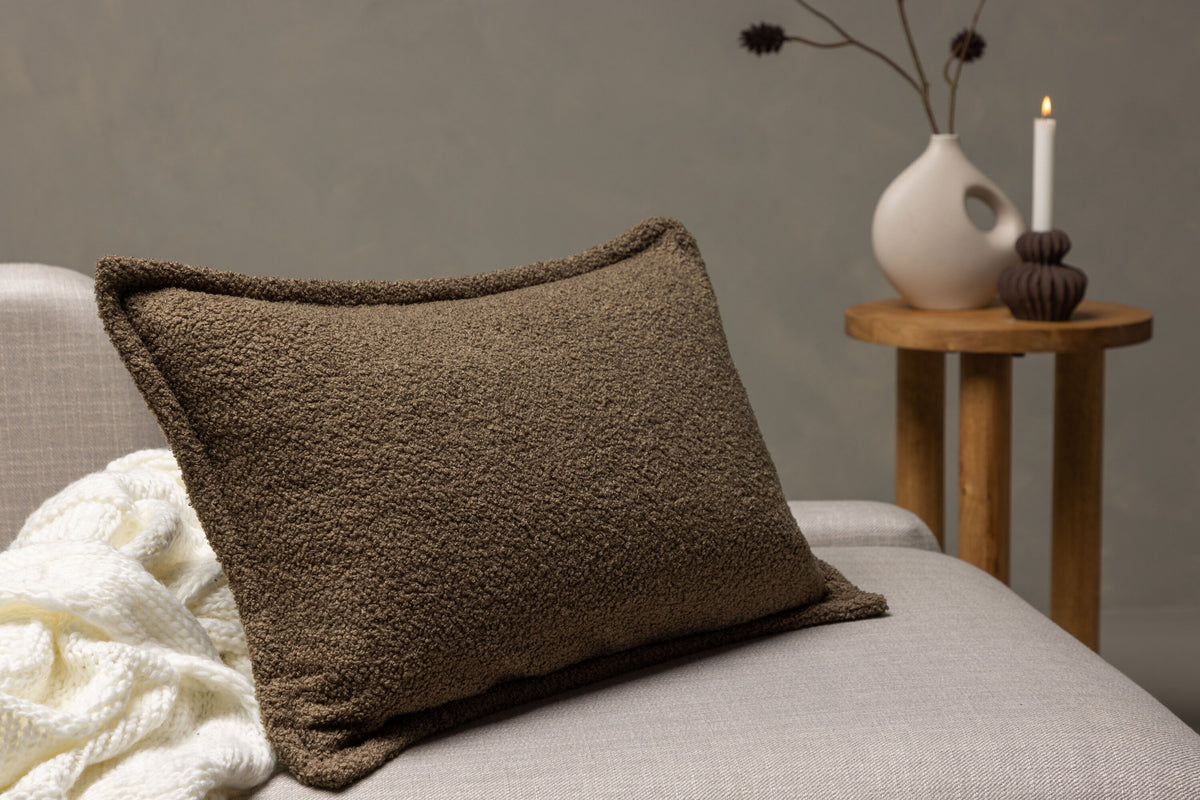 Tuva kuddfodral 40x60 cm brun teddy