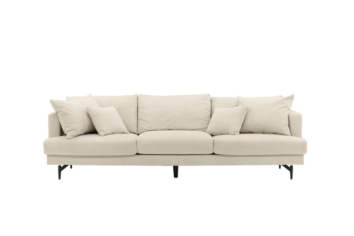 Sofia 3-sitssoffa svart med beige manchester