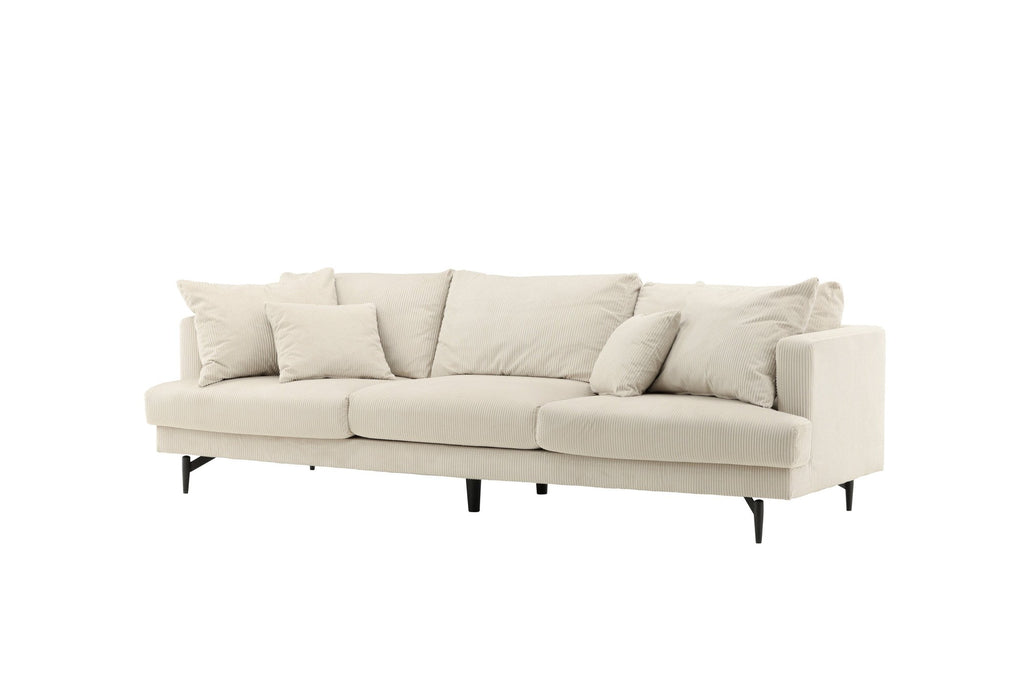 Sofia 3-sitssoffa svart med beige manchester
