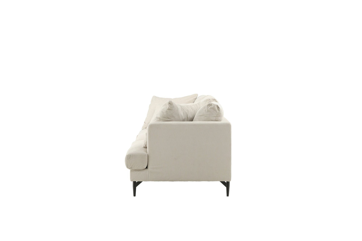 Sofia 3-sitssoffa svart med beige manchester