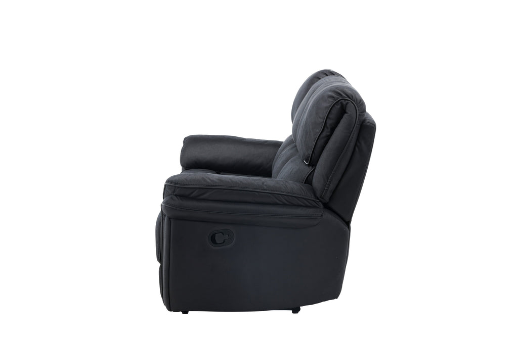 Saranda fällbar 3-sitssoffa svart mikrofiber