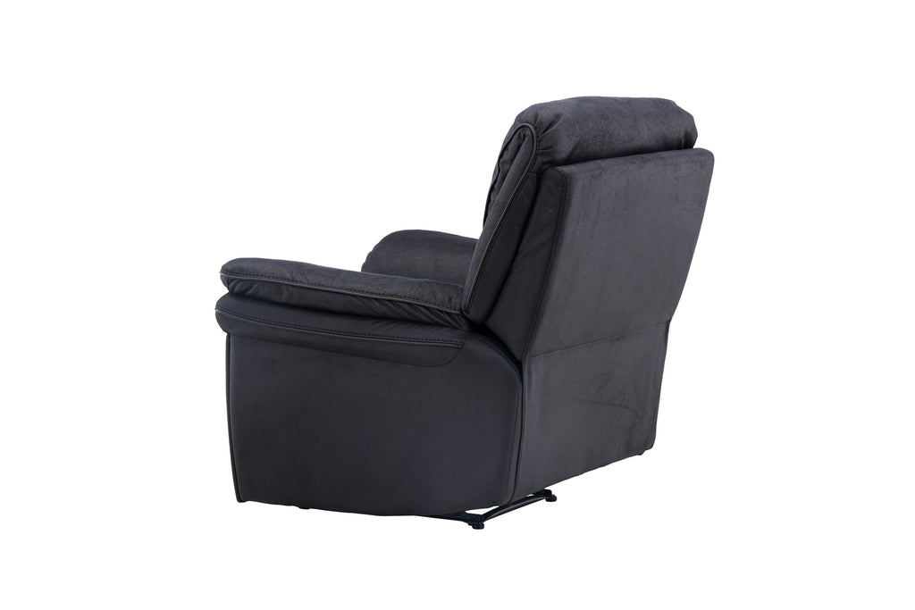 Saranda ställbar fåtölj i svart mikrofiber