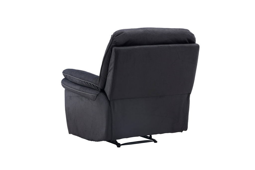 Saranda ställbar fåtölj i svart mikrofiber