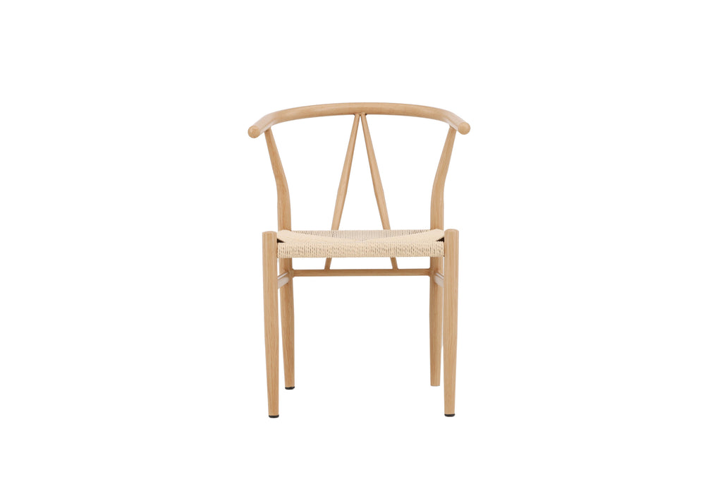 Alfons matstol naturfärgad med beige rep