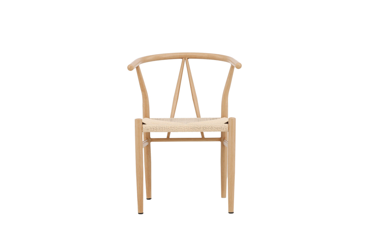 Alfons matstol naturfärgad med beige rep