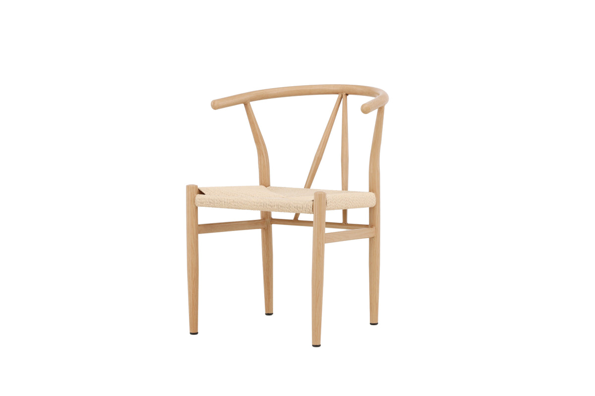 Alfons matstol naturfärgad med beige rep