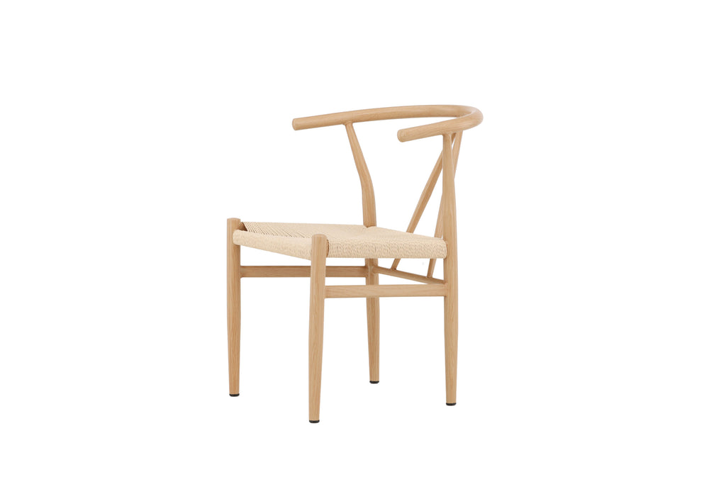 Alfons matstol naturfärgad med beige rep