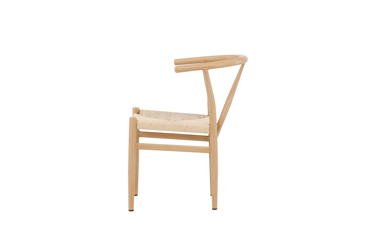Alfons matstol naturfärgad med beige rep