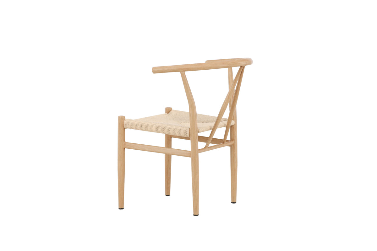 Alfons matstol naturfärgad med beige rep