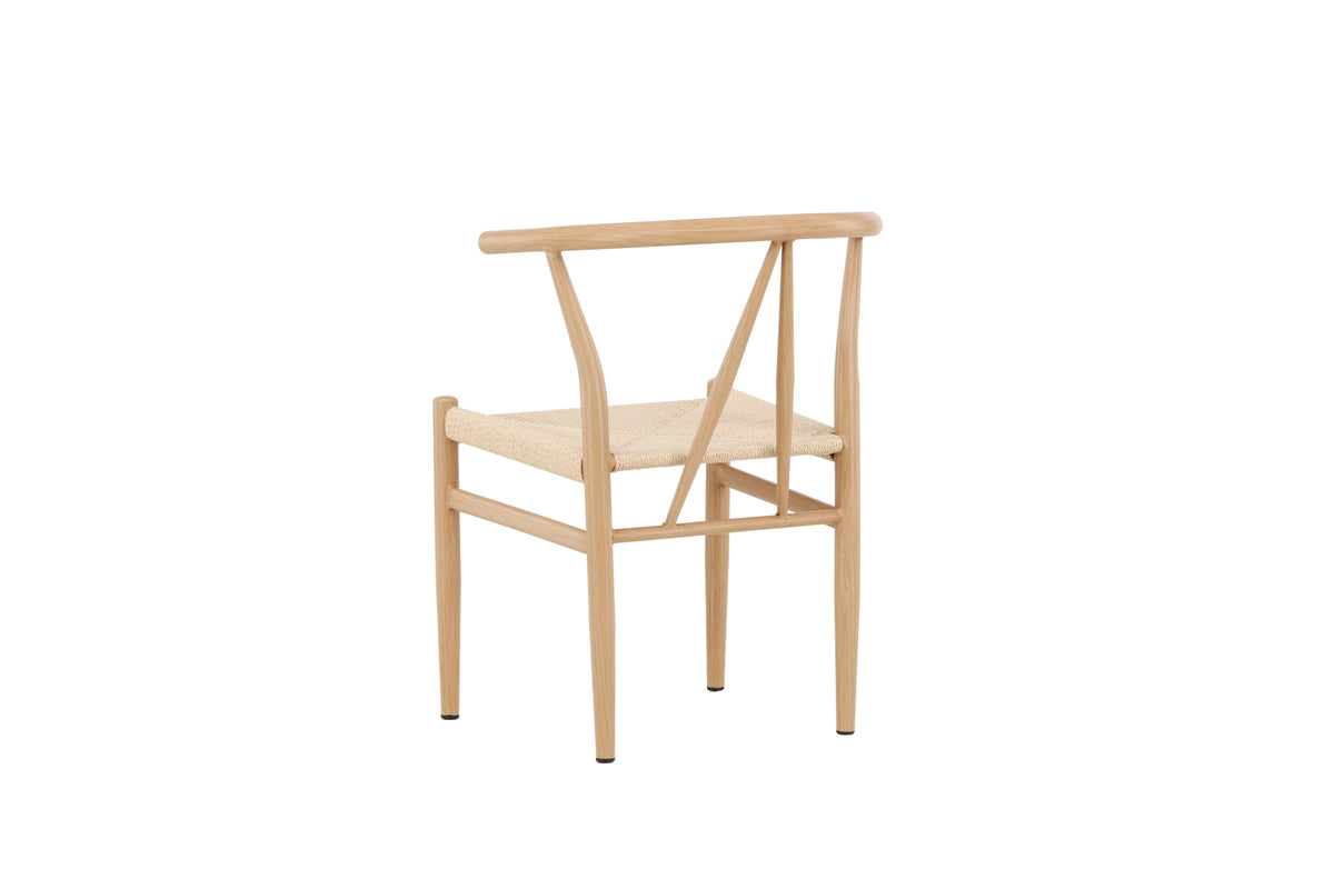 Alfons matstol naturfärgad med beige rep