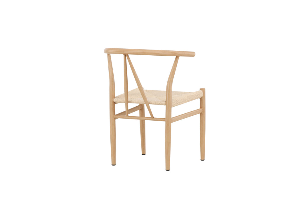 Alfons matstol naturfärgad med beige rep