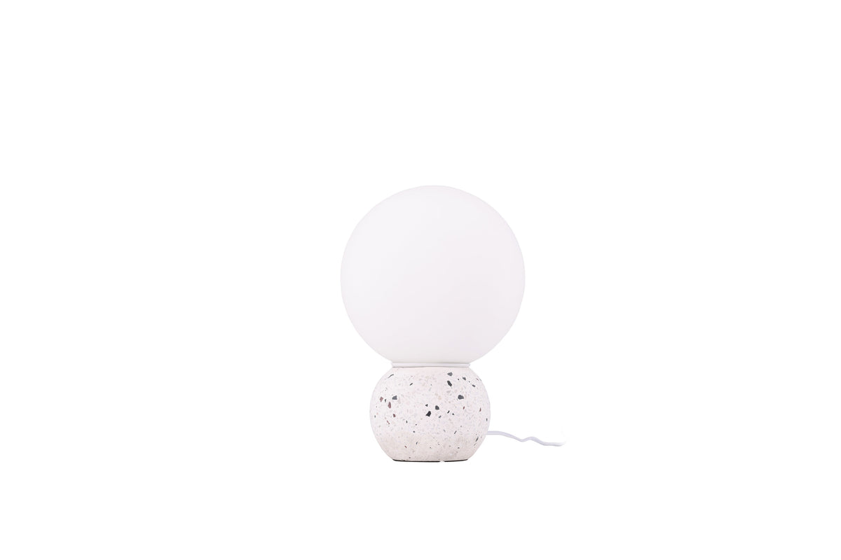 Metz bordslampa vit/vitt glas
