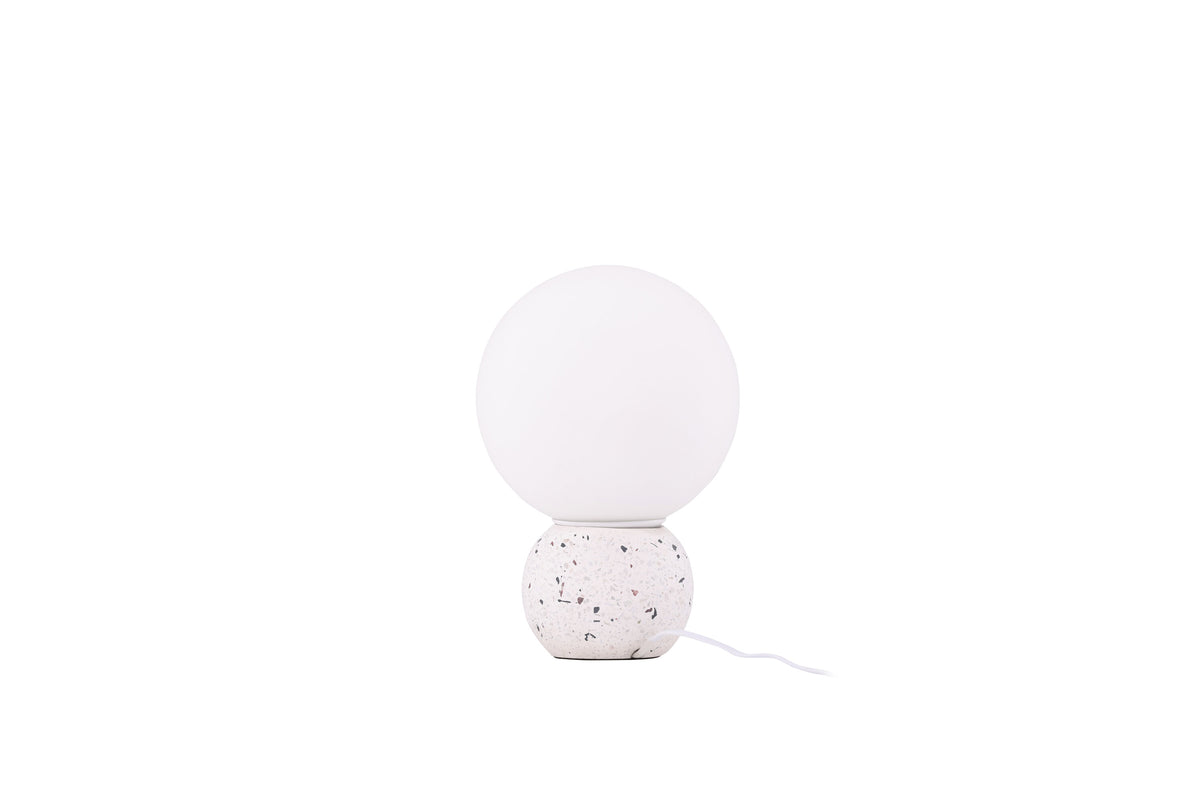Metz bordslampa vit/vitt glas