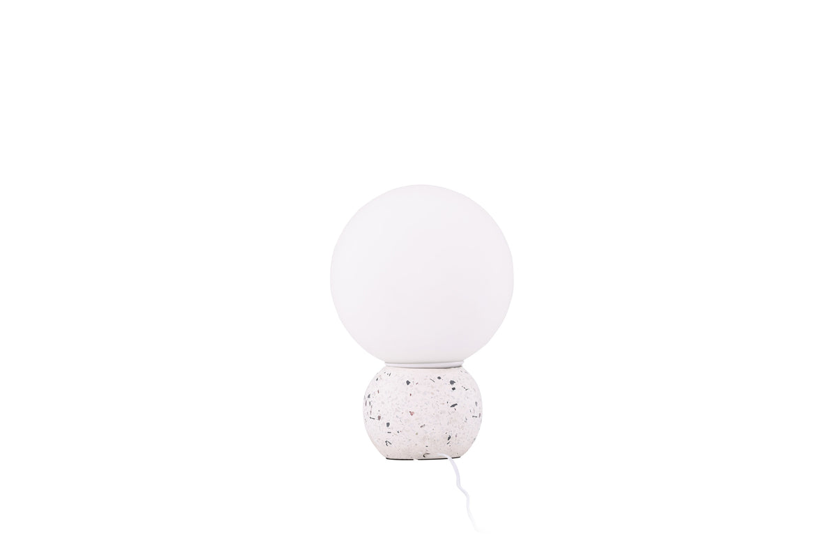 Metz bordslampa vit/vitt glas