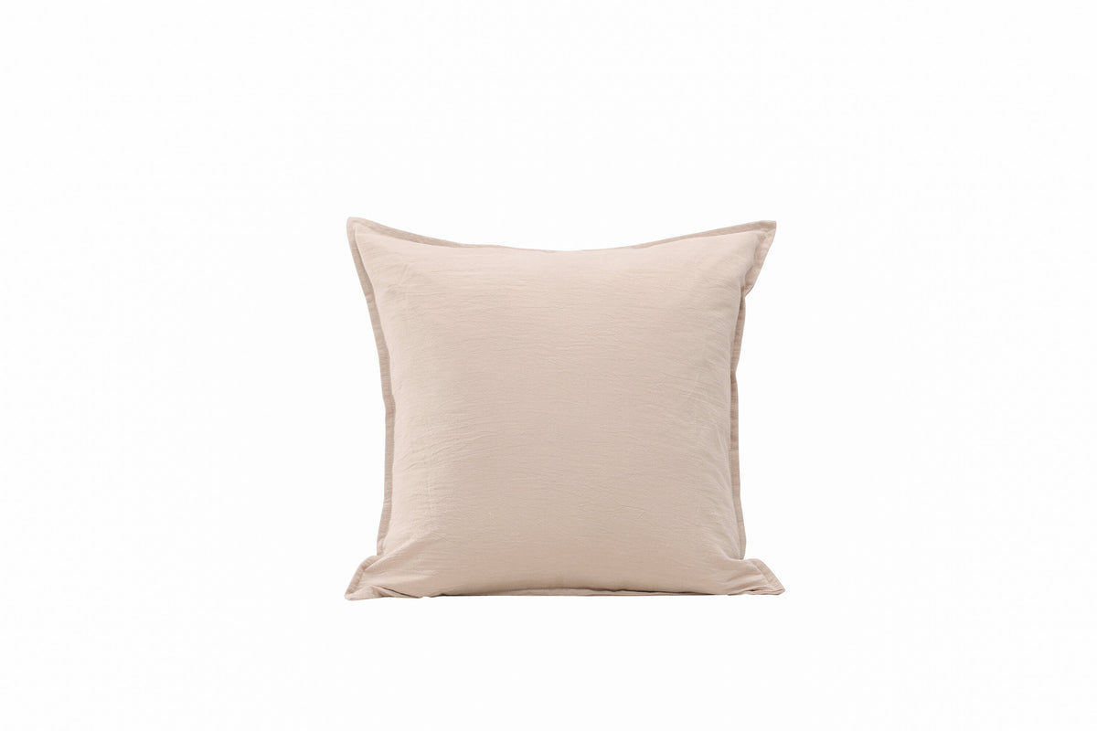 Ronja kuddfodral 45x45 cm beige i tvättad bomull