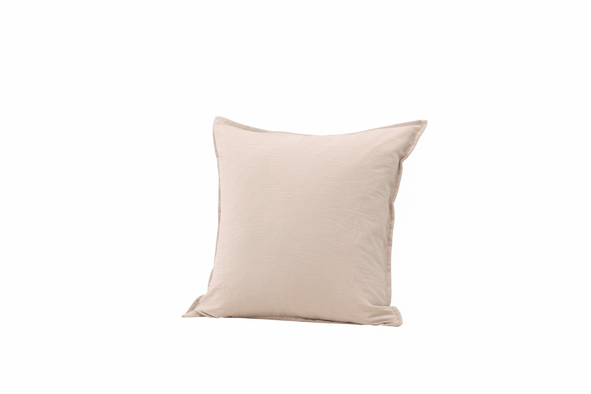 Ronja kuddfodral 45x45 cm beige i tvättad bomull